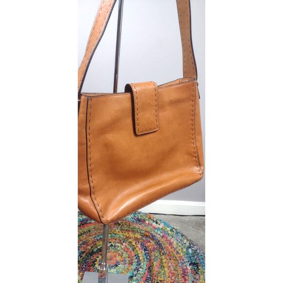 Vintage Fossil Shoulder Bag Tan Leather Boho‎ - Picture 2 of 16